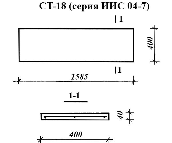 Накладная проступь СТ-18 (серия ИИС 04-7)